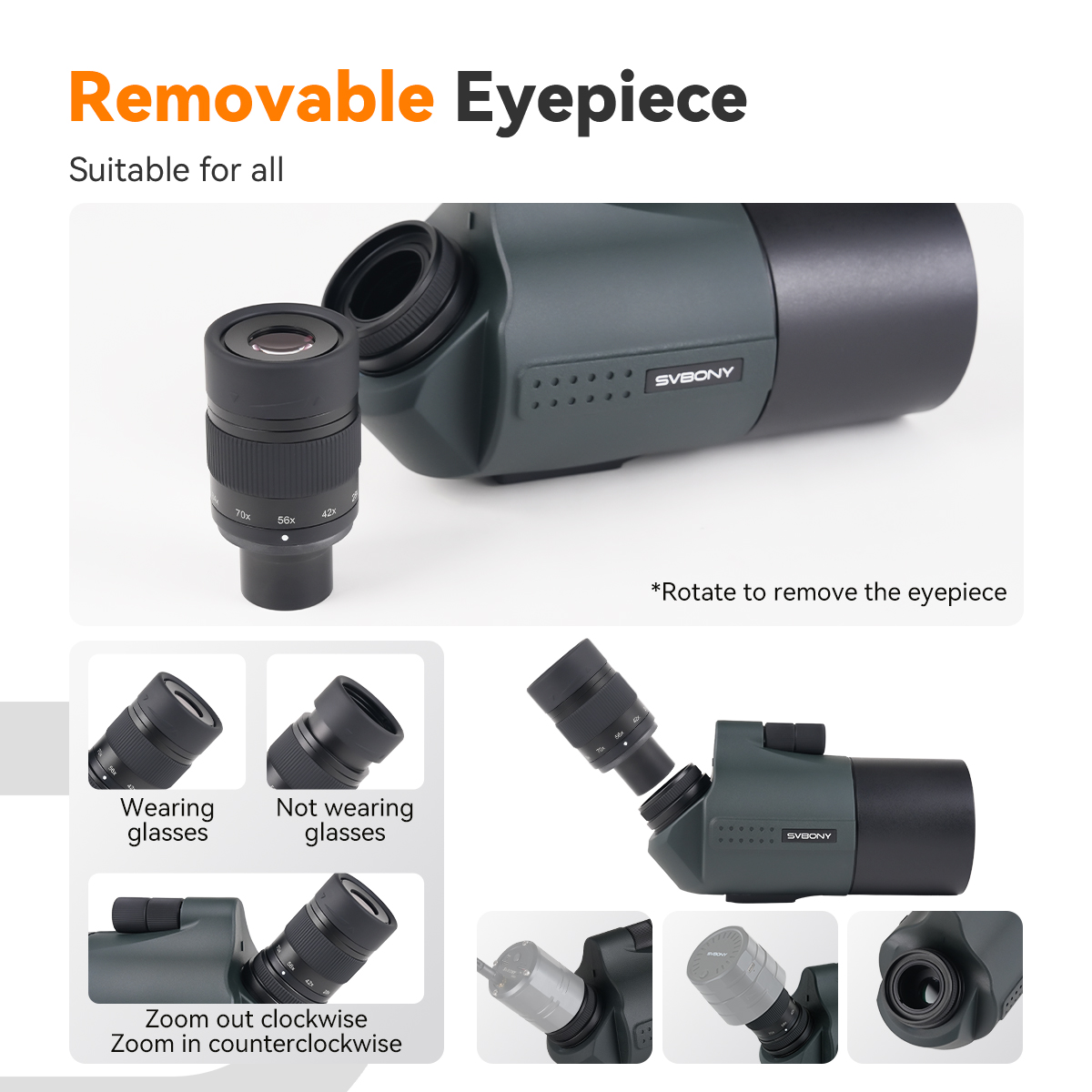 Outdoor Adventure Watches - Svbony SV41Pro Mak Spotting Scope 28-84x80